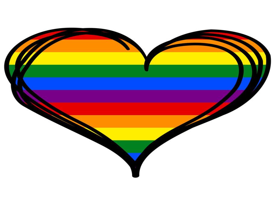 Regenbogen-Herz Symbol